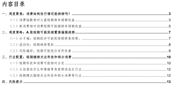漢崋资本 华金策略：新消费和科技行情还能继续吗？